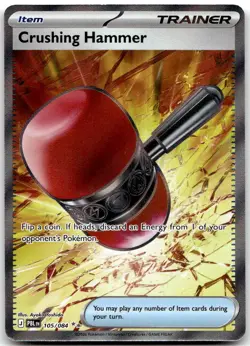 Crushing Hammer 105/084 Ultra Rare Pitch Black Pokemon NM - Image 1