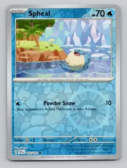 Spheal 043/191 Common Surging Sparks Pokemon Reverse Holo Near Mint - Image 1