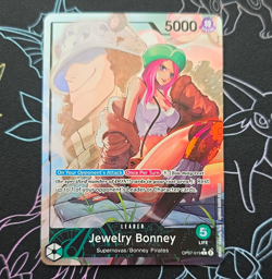 One Piece English Jewelry Bonney (Parallel) Leader OP07-019 NM Foil - Image 1