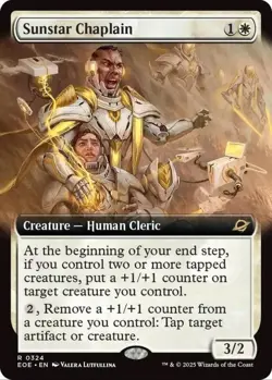 Sunstar Chaplain Borderless FOIL - EOE 0324 - NM - MTG Rare - Image 1