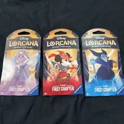 Disney Lorcana Booster Blister TCG The First Chapter Sealed Lot Set of 3 Packs - Image 1