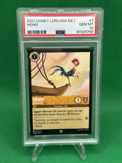 PSA 10 Heihei Boat Snack 7/204 PRE-ERRATA 1st Wave Print Ed Disney Lorcana - Image 1