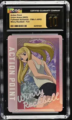 Union Arena GRADED Winry Rockbell FMA Action Point Foil PRISTINE 10 CGC ENGLISH - Image 1