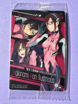 Mari Makinami Evangelion Wafer Card C-04 BANDAI Unopened Japan - Image 1