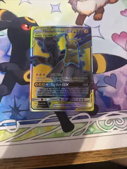 "Pikachu & Zekrom-GX" Pokemon card Full Art Holo Rare, card number 162/181 - Image 1