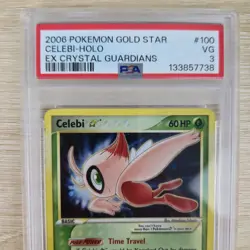 HAND SWIRL 🌀💫 PSA 3 Gold Star Celebi 100/100 EX Crystal Guardians Pokemon Card - Image 4
