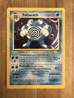 Poliwrath 13/102 Holo Rare - Base Unlimited - WOTC TCG Pokemon Card Spanish DMG - Image 1