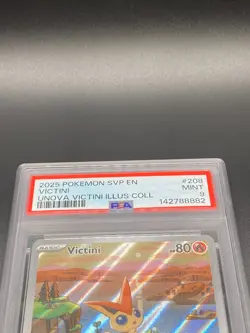 2025 Pokemon Victini SVP EN Unova Victini Illustration Collection 208 PSA Mint 9 - Image 3