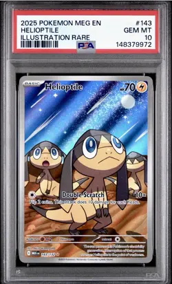 HELIOPTILE #143 PSA 10 • 2025 POKEMON MEG EN-MEGA EVOLUTION ILLUSTRATION RARE - Image 1