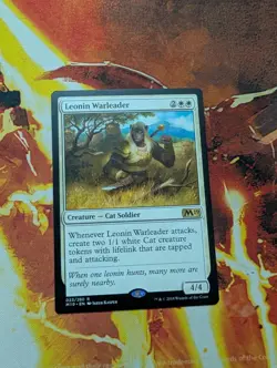 Leonin Warleader Rare Magic: The Gathering Core Set 2019 Near Mint - Image 1