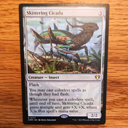 Skittering Cicada Commander Masters 0717 MTG Rare Regular Colorless English - Image 1