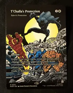 Magic the Gathering #51 T'Challa's Protection Borderless Foil - Image 1