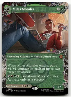 Miles Morales (0211) (Borderless) #211 (NM) Spider-Man SPM Magic MTG - Image 1