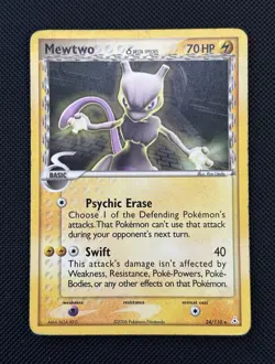 Pokemon TCG EX Holon Phantoms 2006 Mewtwo Delta Species 24/110 Reg Rare (HP) - Image 1