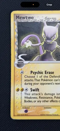 Pokemon TCG EX Holon Phantoms 2006 Mewtwo Delta Species 24/110 Reg Rare (HP) - Image 3