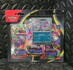 Pokemon TCG Mega Evolutions Phantasmal Flames Three Booster Pack Blister + Promo - Image 1