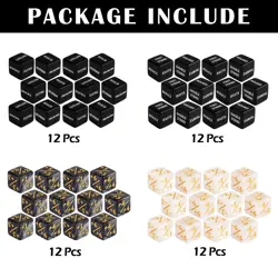 48 Pieces Abilities Keywords Counter Dice Black MTG Dice Counters Bulk Creatu... - Image 2