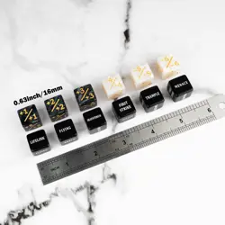 48 Pieces Abilities Keywords Counter Dice Black MTG Dice Counters Bulk Creatu... - Image 3