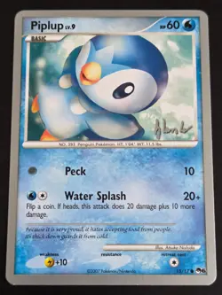 Piplup Pokemon World Championships Decks 15 / 17 Dylan Lefavour 2008 NM - Image 1
