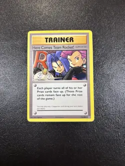 Pokemon Trainer Here Comes Team Rocket! Evolutions 113/108 Secret Rare Non-Holo - Image 1