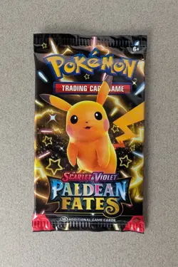 Pokemon TCG SV Paldean Fates Booster Pack - Pikachu Art - Image 1