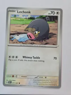 LECHONK 071/091 COMMON PALDEAN FATES NM/M POKEMON - Image 1