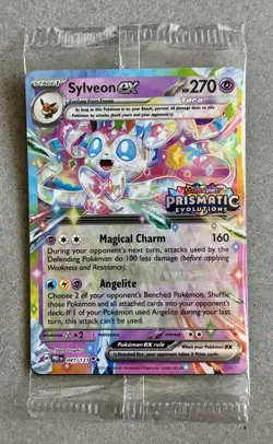 Pokemon Sealed Sylveon ex 41 Prismatic Evolutions Stamped Promo Rare New Holo - Image 1