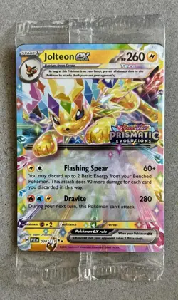 Pokemon Sealed Jolteon ex 30 Prismatic Evolutions Stamped Promo Rare New Holo - Image 1