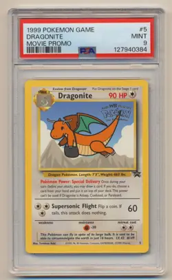 PSA 9 Pokemon Black Star Promo Movie Stamp Dragonite #5 MINT Condition! - Image 1