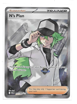 N's Plan 163/086 Black Bolt Ultra Rare Holo Pokemon - Image 1