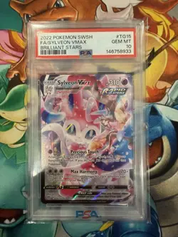 Pokemon 2022 Sylveon VMAX TG15 Full Art Brilliant Stars GEM MINT PSA 10 - Image 1