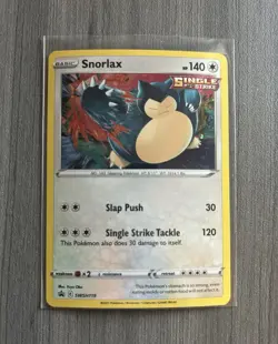 Pokemon Snorlax Promo Holo SWSH: Sword & Shield SWSH119 Basic 140 HP - Image 1