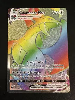 Salamence Vmax 194/189 Pokemon Darkness Ablaze Rainbow Secret Rare Holo NM - Image 1