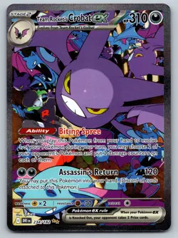 Pokemon TCG SV10: Destined Rivals Team Rocket's Crobat ex 234/182 SAR - Image 1