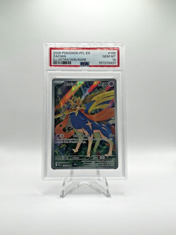 2025 POKEMON PFL EN-PHANTASMAL FLAMES ILLUSTRATION RARE #100 ZACIAN PSA 10 - Image 1