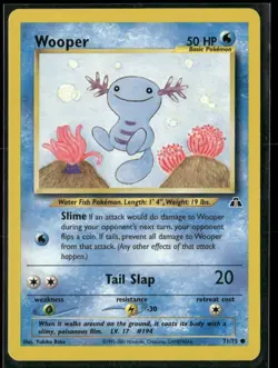 Pokemon TCG Neo Discovery 71/75 - Wooper - 2001 - Image 1
