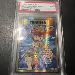 PSA 9 Misty's Determination 2016 Pokemon XY Evolutions - Full Art 108/108 - Image 1