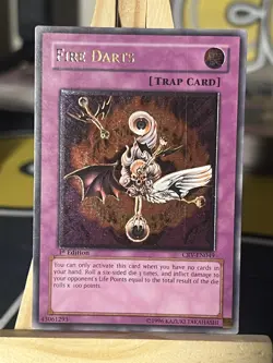 Fire Darts CRV-EN049 Ultimate Rare 1st Edition EURO Lightly Played Yugioh - Image 3