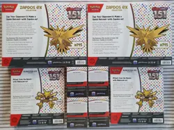 Pokemon TCG 151 Zapdos Ex ×2 -Alakazam Ex ×2 -Booster Bundle ×4 Scarlet & Violet - Image 2