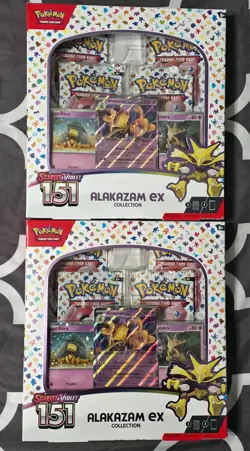2x Pokemon TCG Scarlet & Violet 151 Alakazam ex Collection Box Set SEALED - Image 1