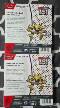 2x Pokemon TCG Scarlet & Violet 151 Alakazam ex Collection Box Set SEALED - Image 2