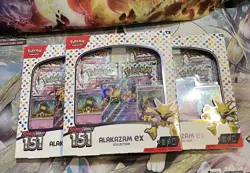3x Pokemon TCG Scarlet And Violet 151 Alakazam Ex Collection. 12 Packs Of 151 - Image 1