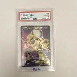 2016 Pokemon TCG Alakazam EX 117/124 Fates Collide Ultra Rare Holo PSA 6 - Image 1