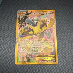 Pokemon TCG M Alakazam-EX 125/124 Fates Collide Secret Rare Full Art Holo - Image 2