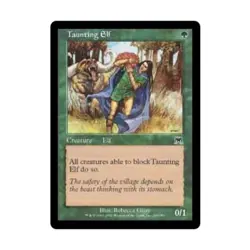 WOTC MtG Onslaught Taunting Elf (C) (Foil) EX - Image 1