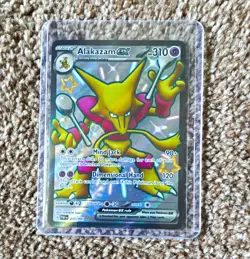 Pokemon TCG Alakazam ex Sv: Paldean Fates 215/091 Holo Shiny Ultra Rare - Image 1
