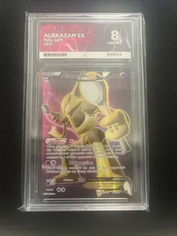 Pokemon Alakazam-EX TCG Fates Collide Holo Card 117/124 Full Art Ace 8 - Image 1
