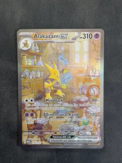 Pokemon TCG Alakazam EX Scarlet & Violet 151 Holo Card 201/165 - Image 1
