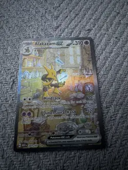 Pokemon TCG Alakazam ex 201/165 Scarlet & Violet 151 Ultra Rare Full Art Holo EN - Image 1