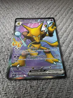 Pokemon TCG Alakazam ex 188/165 Scarlet & Violet 151 Ultra Rare Holo EN 2023 - Image 1